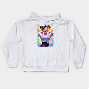 HAPPY ASS SLAPPER HIME - CHUN LI STREET FIGHTER | Anime Manga Gaming Pop Culture Pop Art | PROUD OTAKU Kids Hoodie